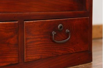 アンティーク家具　アンティーク 前面欅材の味わい深い時代箪笥ローボード(タンス、収納棚)