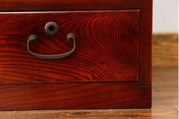 アンティーク家具　アンティーク 前面欅材の味わい深い時代箪笥ローボード(タンス、収納棚)