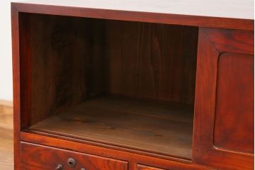 アンティーク家具　アンティーク 前面欅材の味わい深い時代箪笥ローボード(タンス、収納棚)