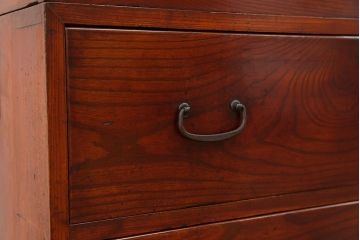 アンティーク家具　古民具・骨董 前面欅材のシンプルな時代箪笥(タンス、チェスト)