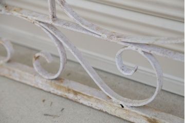 中古　大きなロートアイアンガーデンフェンス(12)(洋風フェンス、ヨーロッパ風フェンス、門扉、鉄柵)