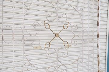 中古　可愛いロートアイアンガーデンフェンス(13)(ヨーロッパ風フェンス、洋風フェンス、門扉、鉄柵)