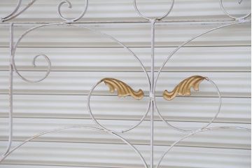 中古　可愛いロートアイアンガーデンフェンス(13)(ヨーロッパ風フェンス、洋風フェンス、門扉、鉄柵)