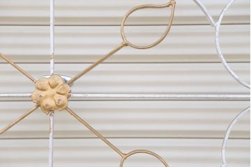 中古　可愛いロートアイアンガーデンフェンス(3)(ヨーロッパ風フェンス、洋風フェンス、門扉、鉄柵)