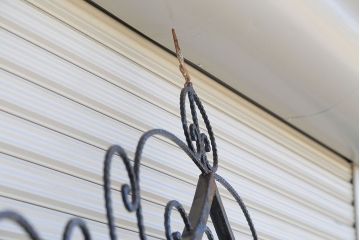 中古　大きなロートアイアンガーデンフェンス(25)(洋風フェンス、ヨーロッパ風フェンス、門扉、鉄柵)