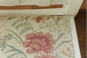 アンティーク家具　イギリスアンティーク ペイントのかわいいダイニングチェア2脚セット(1)(椅子、イス)