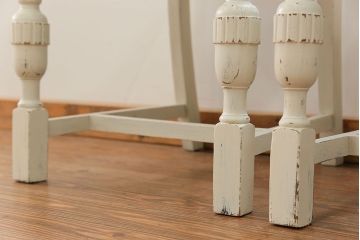 アンティーク家具　イギリスアンティーク ペイントのかわいいダイニングチェア2脚セット(1)(椅子、イス)