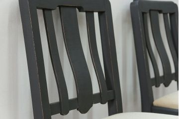 アンティーク家具　イギリスアンティーク ペイントのかわいいダイニングチェア2脚セット(2)(椅子、イス)