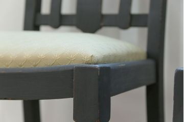 アンティーク家具　イギリスアンティーク ペイントのかわいいダイニングチェア2脚セット(2)(椅子、イス)