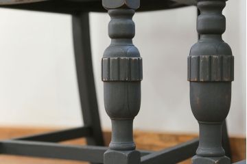 アンティーク家具　イギリスアンティーク ペイントのかわいいダイニングチェア2脚セット(2)(椅子、イス)