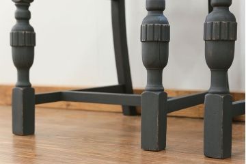 アンティーク家具　イギリスアンティーク ペイントのかわいいダイニングチェア2脚セット(2)(椅子、イス)