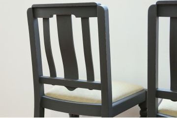 アンティーク家具　イギリスアンティーク ペイントのかわいいダイニングチェア2脚セット(2)(椅子、イス)