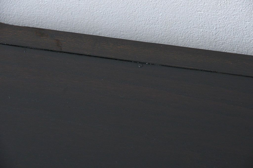 アンティーク家具　アンティーク 古い木のシックなモールガラス本箱(ブックケース、収納棚)