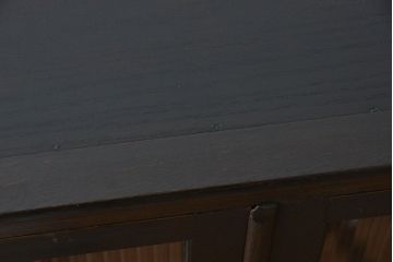 アンティーク家具　アンティーク 古い木のシックなモールガラス本箱(ブックケース、収納棚)