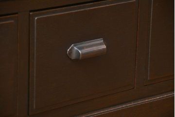 アンティーク家具　アンティーク 古い木のシックなモールガラス本箱(ブックケース、収納棚)