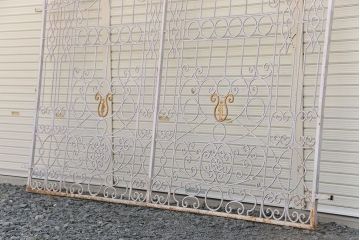 【A様ご成約済】中古　大きなロートアイアンガーデンフェンス(31)(洋風フェンス、ヨーロッパ風フェンス、門扉、鉄柵)