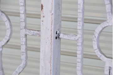 中古　大きなロートアイアンガーデンフェンス(37)(洋風フェンス、ヨーロッパ風フェンス、門扉、鉄柵)