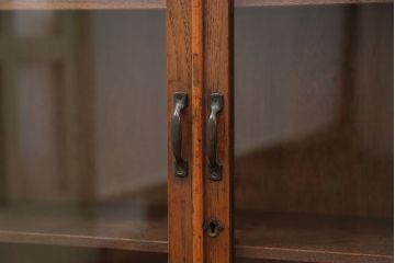 アンティーク家具　アンティーク 栗材の希少な薄型ブックケース(本箱、収納棚)