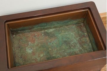 アンティーク雑貨　古民具・骨董 銅壺付き!高級杉材の上品な長火鉢