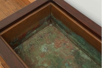 アンティーク雑貨　古民具・骨董 銅壺付き!高級杉材の上品な長火鉢