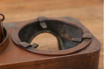 アンティーク雑貨　古民具・骨董 銅壺付き!高級杉材の上品な長火鉢