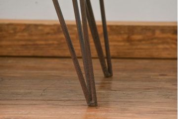 アンティーク家具　アンティーク 特大　白いペイントのオーバルガラスケース(ショーケース、飾り棚)