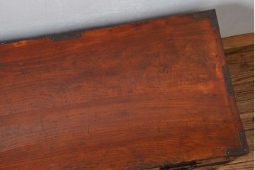 アンティーク家具　古民具・骨董 シックな庄内箪笥ローボード(1)(ローチェスト、時代箪笥)