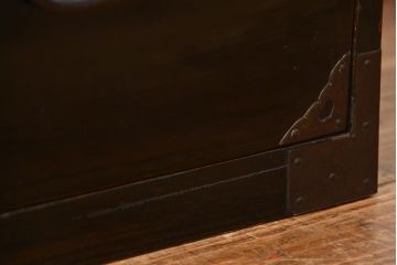 アンティーク家具　古民具・骨董 シックな庄内箪笥ローボード(1)(ローチェスト、時代箪笥)