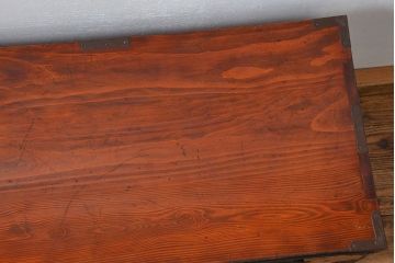 アンティーク家具　古民具・骨董 シックな庄内箪笥ローボード(2)(ローチェスト、時代箪笥)