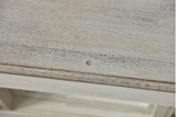 アンティーク家具　アンティークペイント　モールガラス入り脚付きチェスト(タンス、ドロワー)