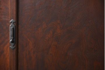 アンティーク家具　六尺　古民具・骨董 特別注文造り　前面欅材!三分割収納箪笥(水屋箪笥、帳場箪笥)