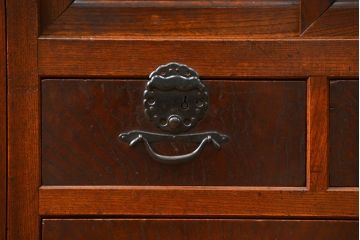 アンティーク家具　六尺　古民具・骨董 特別注文造り　前面欅材!三分割収納箪笥(水屋箪笥、帳場箪笥)