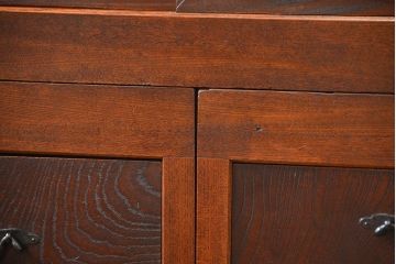 アンティーク家具　六尺　古民具・骨董 特別注文造り　前面欅材!三分割収納箪笥(水屋箪笥、帳場箪笥)
