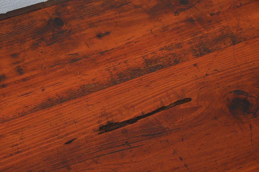 アンティーク家具　古民具・骨董 前面欅材!シンプルな二段重ね時代箪笥(チェスト、タンス)