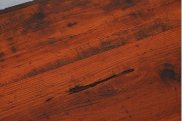 アンティーク家具　古民具・骨董 前面欅材!シンプルな二段重ね時代箪笥(チェスト、タンス)