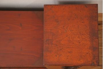 アンティーク家具　古民具・骨董 古い木の収納棚付き小引き出し