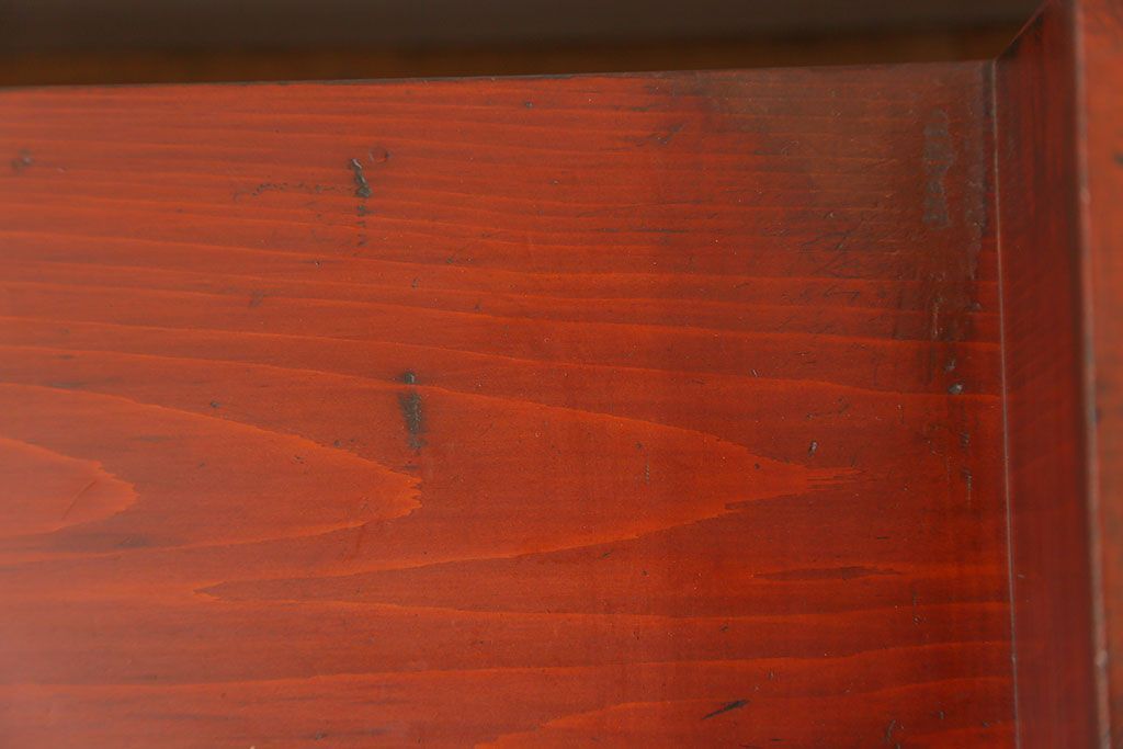 アンティーク家具　古民具・骨董 古い木の収納棚付き小引き出し