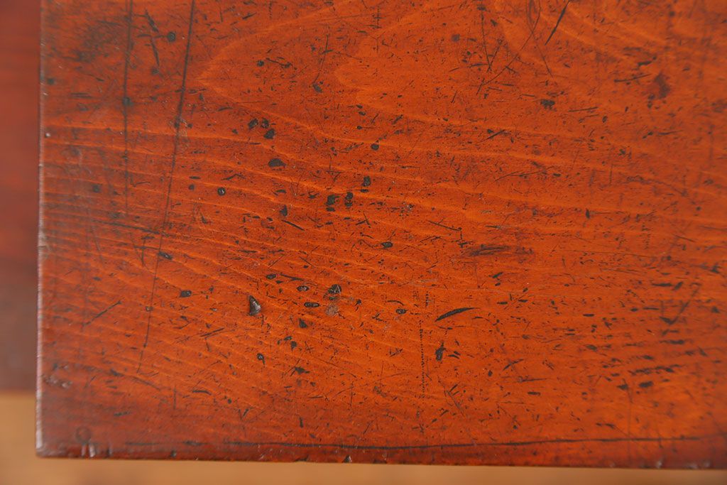 アンティーク家具　古民具・骨董 古い木の収納棚付き小引き出し