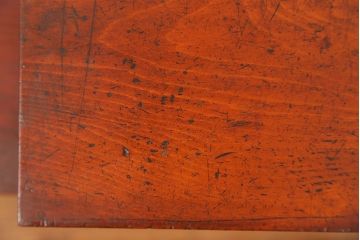 アンティーク家具　古民具・骨董 古い木の収納棚付き小引き出し