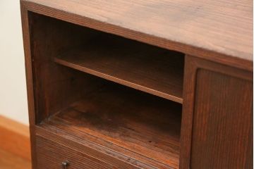 レトロ家具　アンティーク 古い桐材のレトロな小箪笥　(チェスト、桐箪笥、桐たんす)