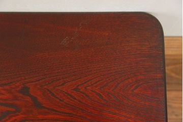 アンティーク家具　アンティーク 古い栓材の杢目の素晴らしいセンターテーブル(1)　(座卓、机)