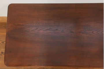 アンティーク家具　アンティーク 古い栓材の杢目の素晴らしいセンターテーブル(2)　(座卓、机)