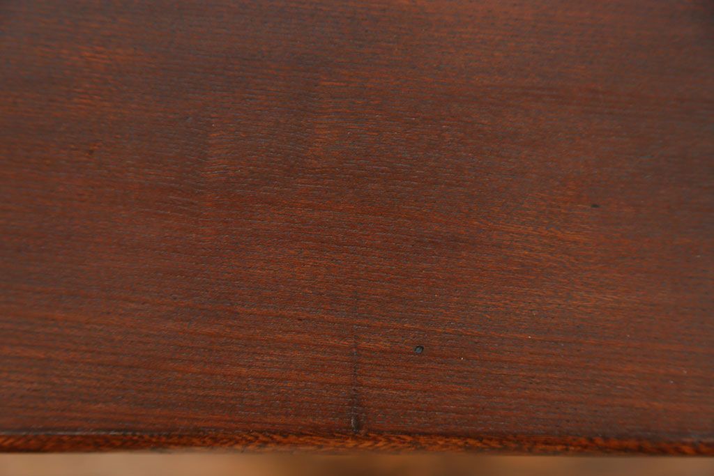 アンティーク家具　アンティーク 古い栓材の杢目の素晴らしいセンターテーブル(2)　(座卓、机)