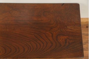 アンティーク家具　アンティーク 古い欅材　天板一枚板　杢目の素晴らしいセンターテーブル　(机、サイドテーブル)