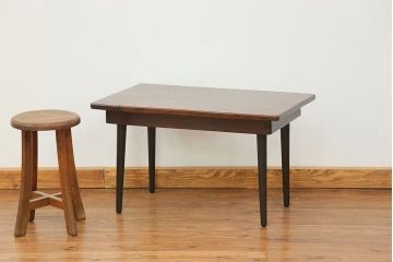アンティーク家具　アンティーク 古い欅材　天板一枚板　杢目の素晴らしいセンターテーブル　(机、サイドテーブル)
