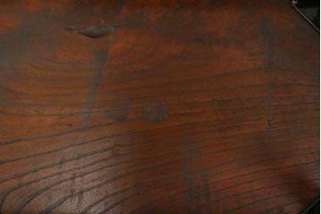 アンティーク家具　アンティーク 古い欅材　天板一枚板　杢目の素晴らしいセンターテーブル　(机、サイドテーブル)