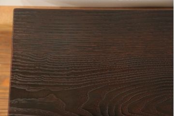 アンティーク家具　古民具・骨董 古い栗材浮造り仕上げの小さな高級折り畳みテーブル　(机、ちゃぶ台)