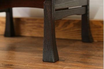 アンティーク家具　古民具・骨董 古い栗材浮造り仕上げの小さな高級折り畳みテーブル　(机、ちゃぶ台)