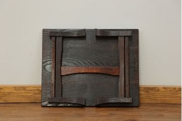 アンティーク家具　古民具・骨董 古い栗材浮造り仕上げの小さな高級折り畳みテーブル　(机、ちゃぶ台)