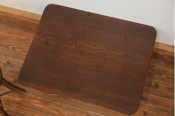 レトロ家具　昭和レトロ 古い栓材の折り畳みちゃぶ台　(テーブル)